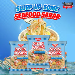 Nissin Ramen Instant Noodles Creamy Seafood – 63g (3 Pack Combo)