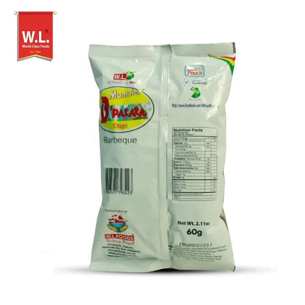 Muncher D'Patata Chips – Barbeque Flavor (60g)