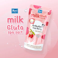 Yoko Milk Gluta Spa Salt + Arbutin with Goji Berry – 300g