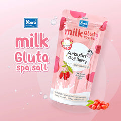 Yoko Milk Gluta Spa Salt + Arbutin with Goji Berry – 300g