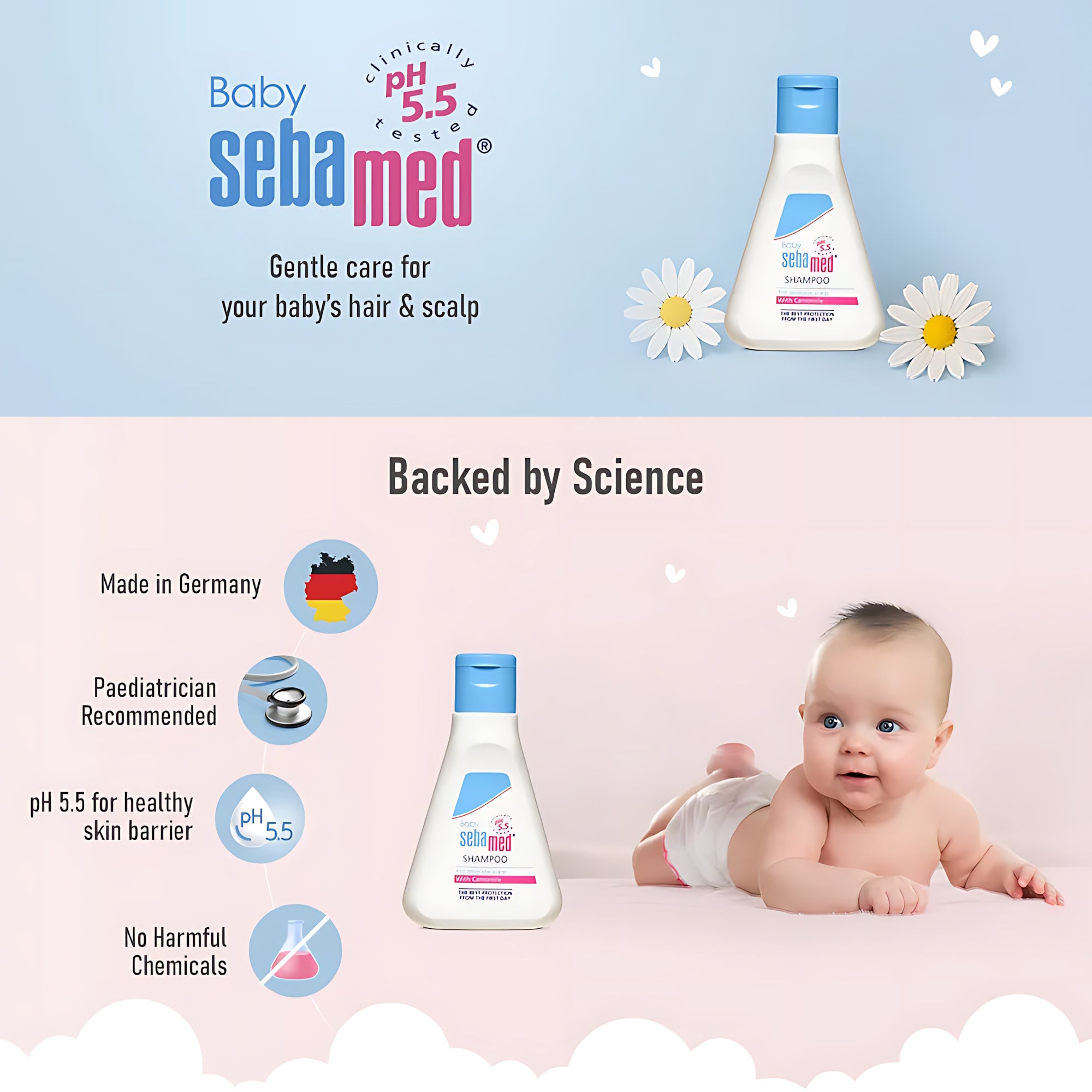 Sebamed Baby Shampoo with Chamomile – 50ml