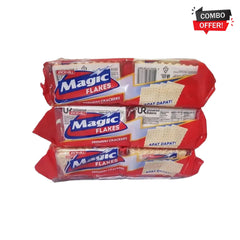 Jack 'n Jill Magic Flakes Premium Crackers – Light & Crispy Snack (280g | 10 x 28g) 3-Pack Combo