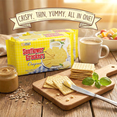Croley Food Sunflower Crackers Original Pack - 160gm (Buy 1 Get 1 Offer)