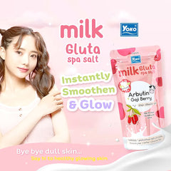 Yoko Milk Gluta Spa Salt + Arbutin with Goji Berry – 300g