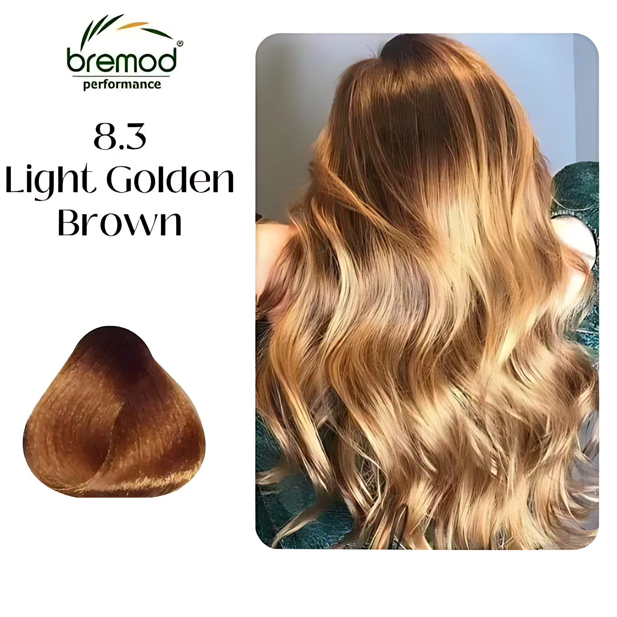 Bremod Performance 8.3 Light Golden Brown Hair Color  - 100ml