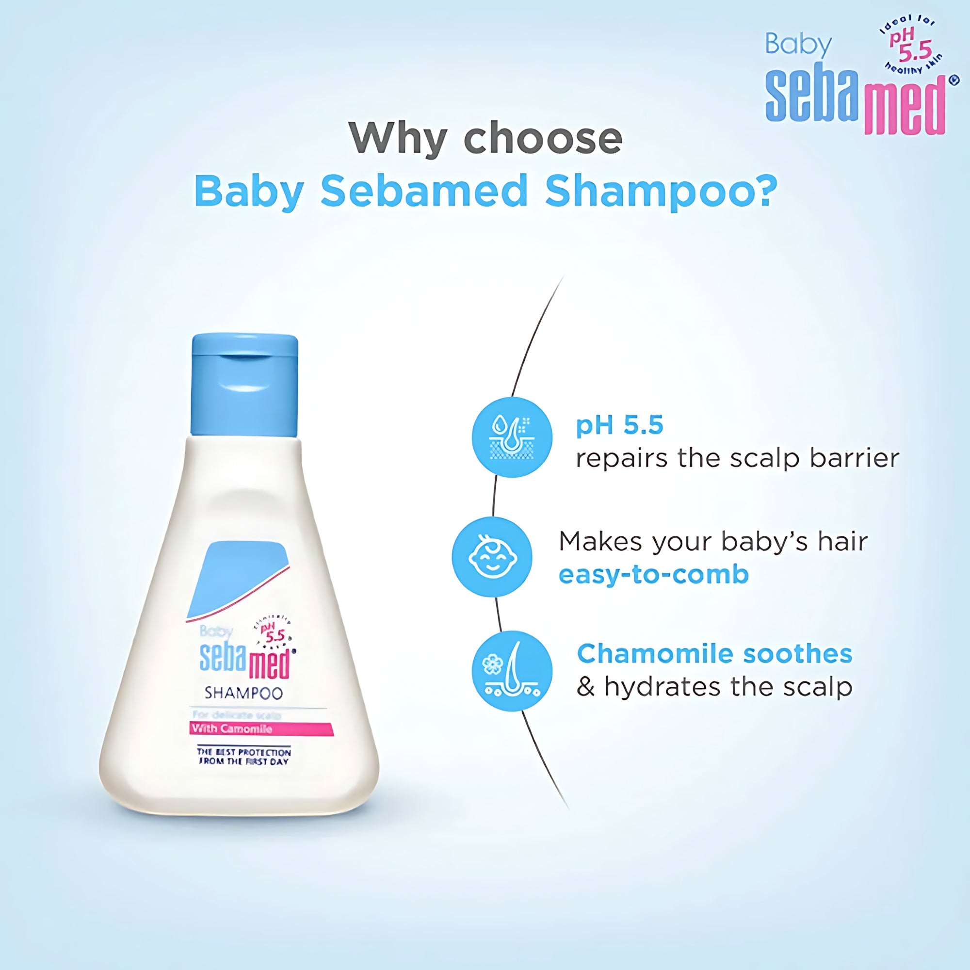 Sebamed Baby Shampoo with Chamomile – 50ml