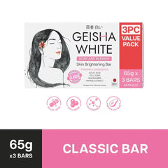 Geisha White Classic Scar & Blemish Skin Brightening Bar – 65g x 3 (Value Pack)