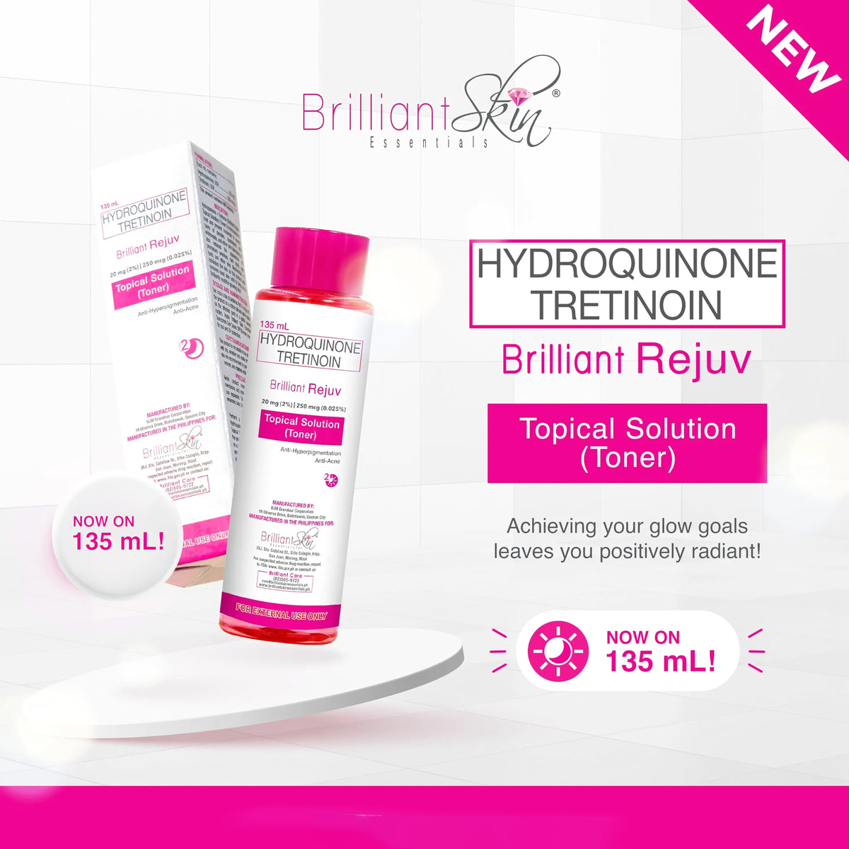 Brilliant Skin Essentials Brilliant Rejuv Topical Solution Toner – 135ml