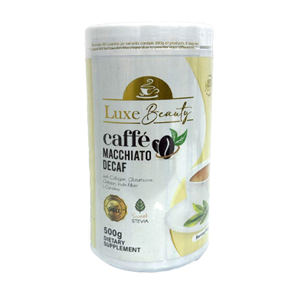 Luxe Beauty Caffe Macchiato Decaf Jar –  500g