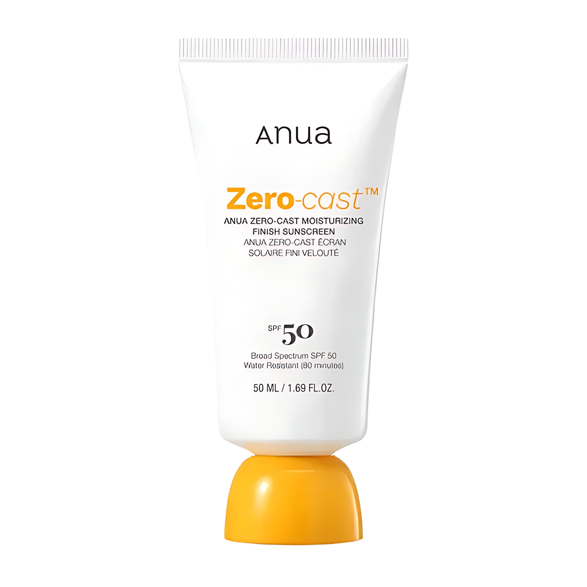 Anua Zero-Cast Moisturizing Finish Sunscreen – SPF 50+ PA++++ – 50ml