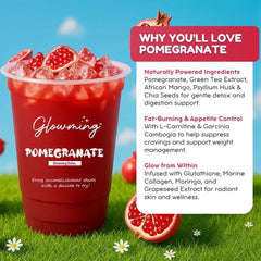Glowming Pomegranate With Glutathione & Collagen Powder Drink Mix  – 20g x 10 Sachets