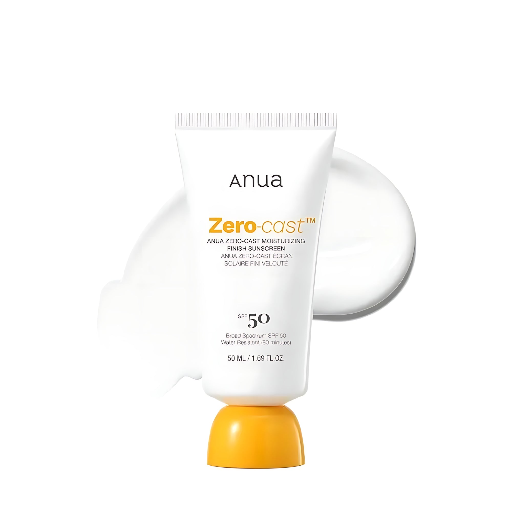Anua Zero-Cast Moisturizing Finish Sunscreen – SPF 50+ PA++++ – 50ml