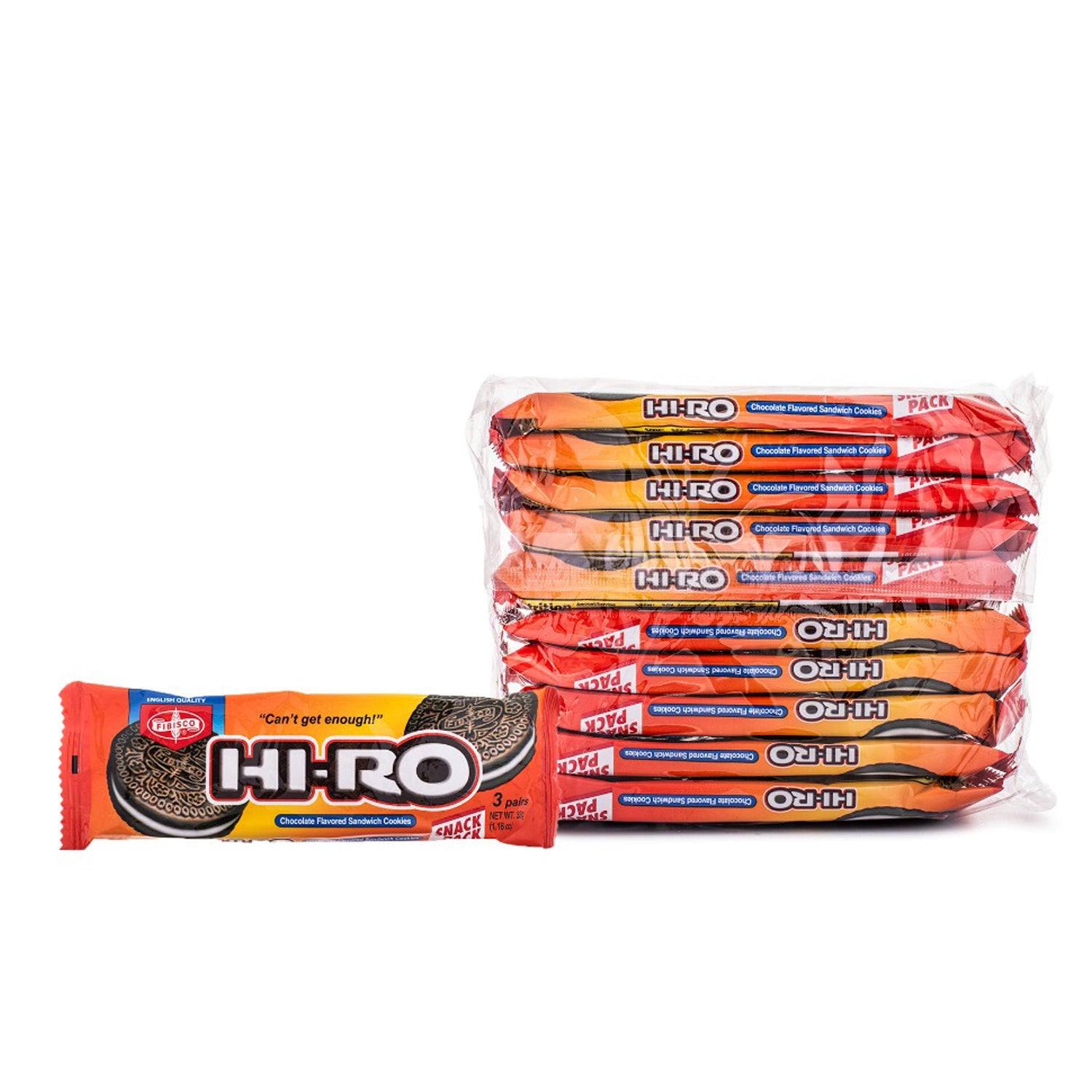 Fibisco Hi-Ro Chocolate Flavored Sandwich Cookies (10 Packs x 33g)