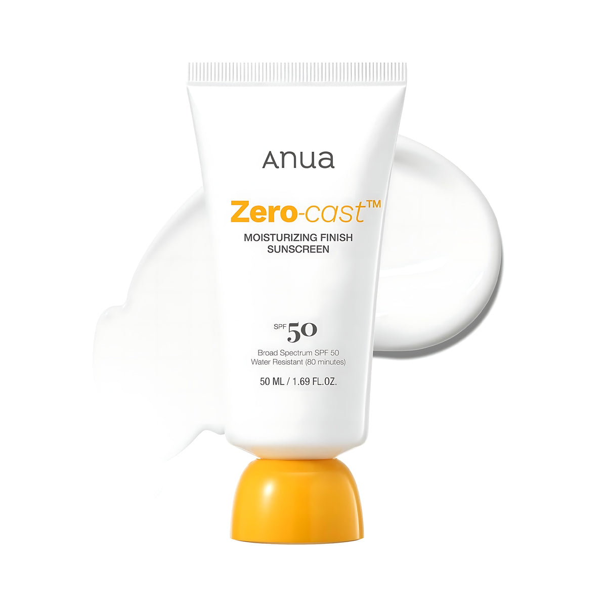 Anua Zero-Cast Moisturizing Finish Sunscreen – SPF 50+ PA++++ – 50ml