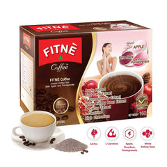 FITNE Premium Instant Coffee Mix – Apple, Pomegranate & L-Carnitine - 15gm × 10 Sachets