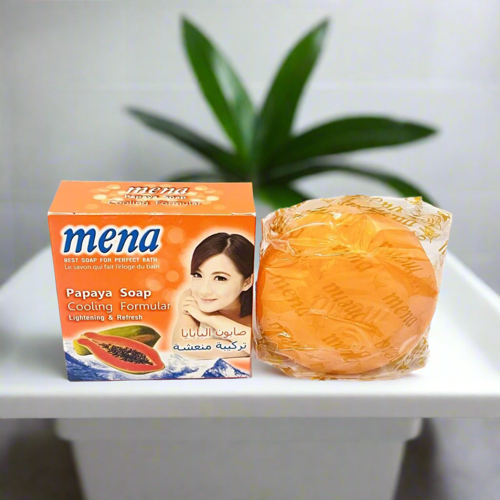 MENA Papaya Soap – Cooling Formular Lightening & Refresh (150g)