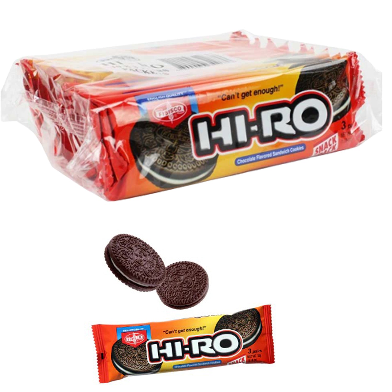 Fibisco Hi-Ro Chocolate Flavored Sandwich Cookies (10 Packs x 33g)