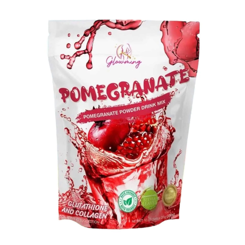 Glowming Pomegranate With Glutathione & Collagen Powder Drink Mix  – 20g x 10 Sachets