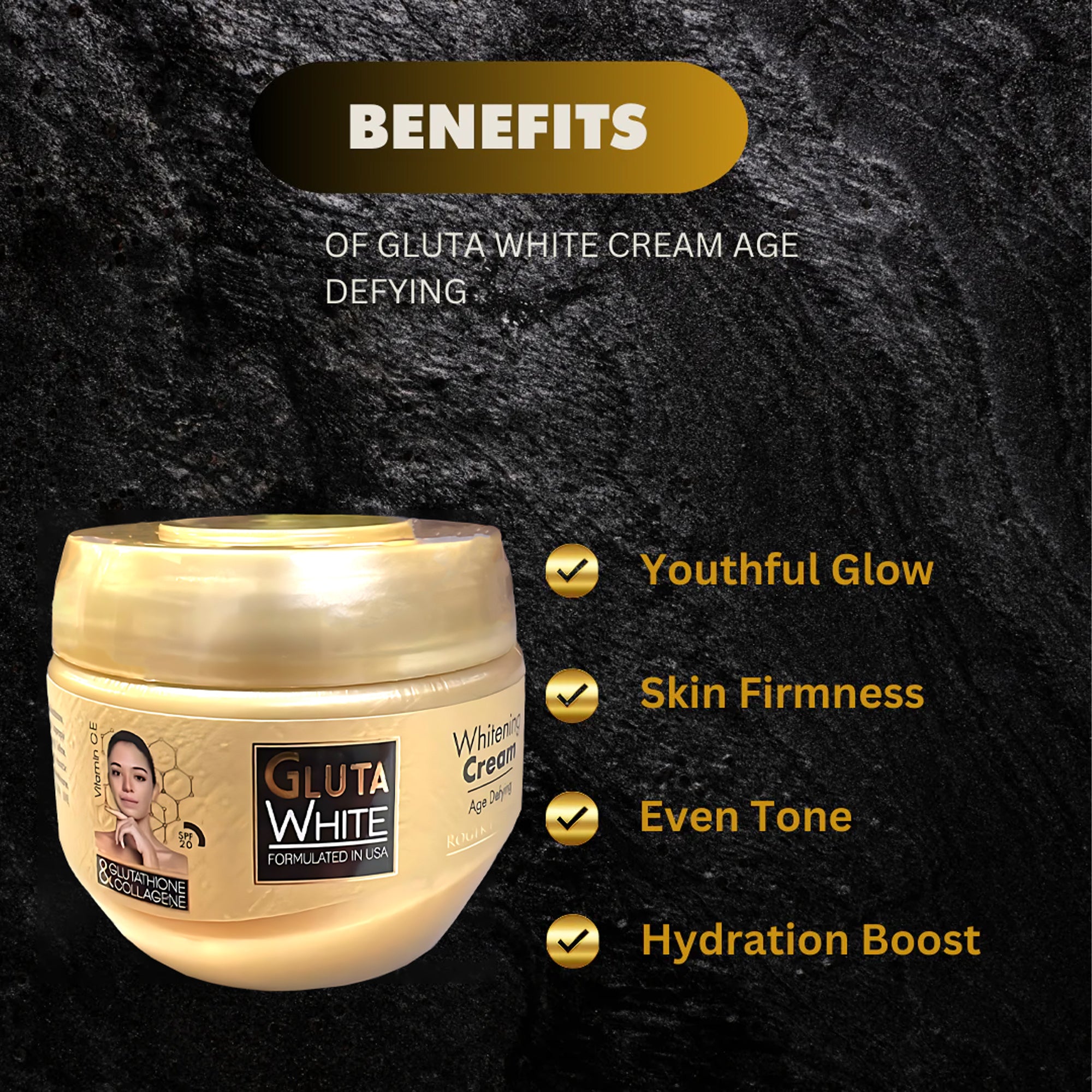 Gluta White Glutathione & Collagen Brightening Cream - 275ml Sige Mart UAE Gluta White Glutathione & Collagen Brightening Cream - 275ml Sige Mart UAE