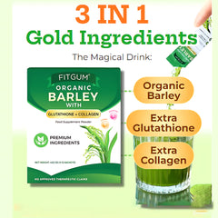 Fitgum Organic Barley Weight Loss Detox Powder – 45g (15 x 3g Sachets)