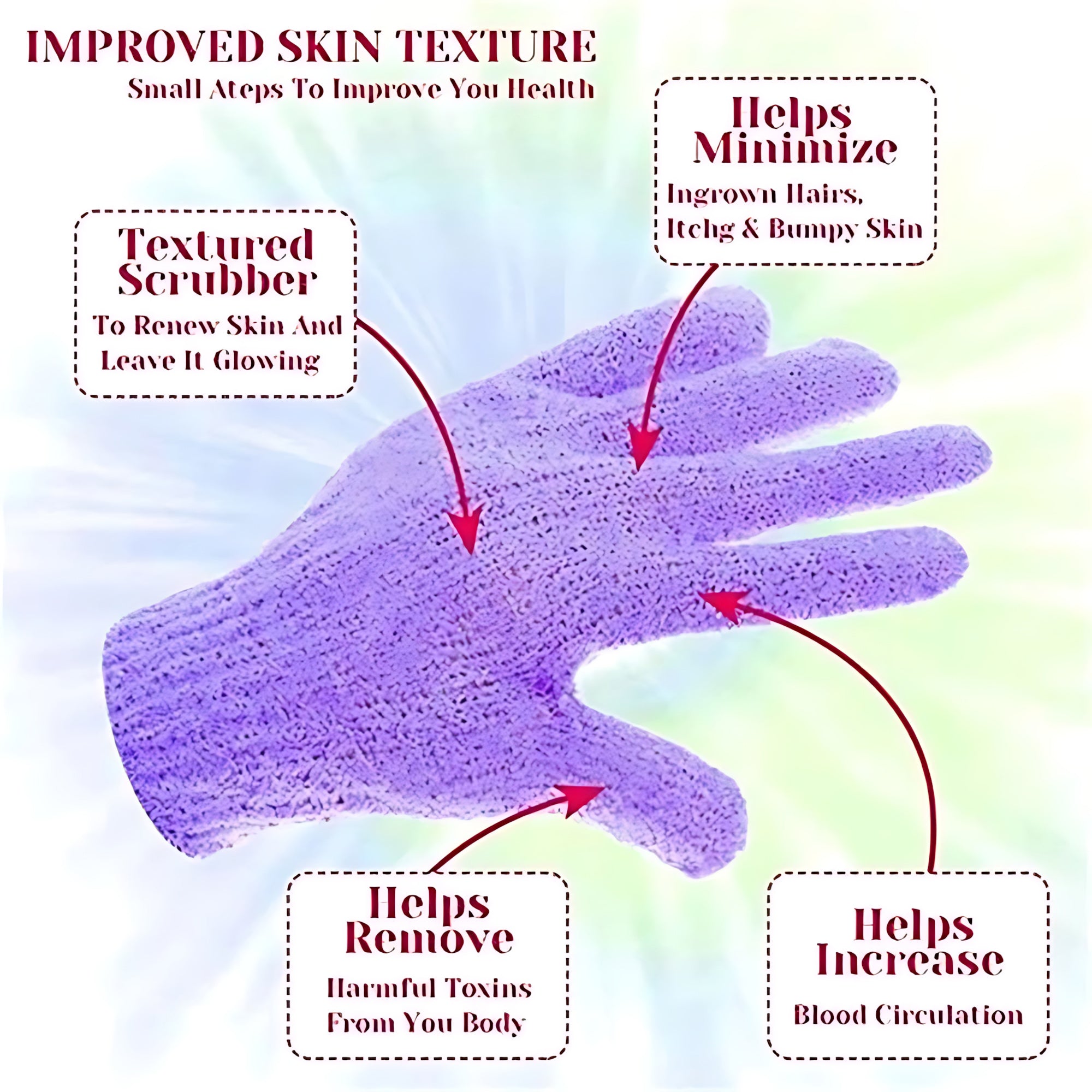 Lifa Finger Bath Towel Gloves – Body Massage & Dead Skin Remover 1 pc