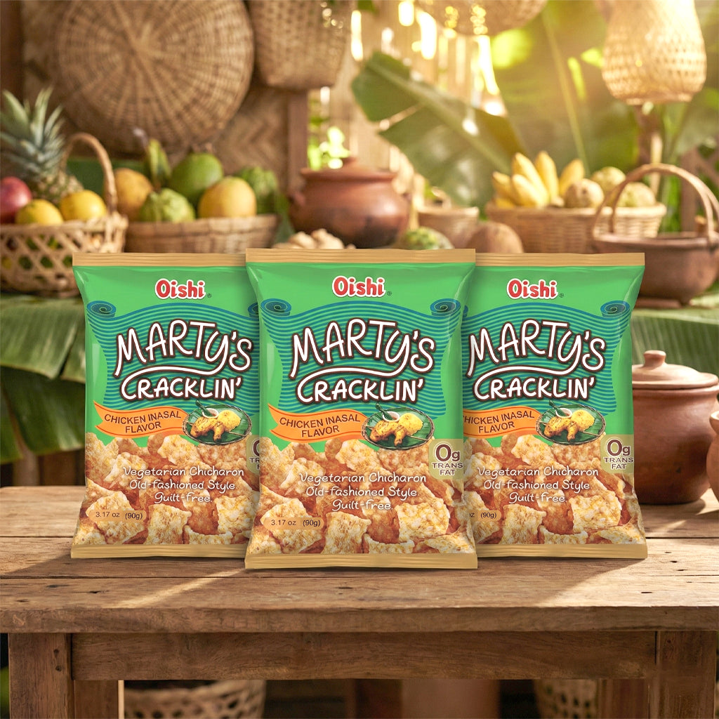 Oishi Marty’s Cracklin’ – Chicken Inasal Flavor (90g × 3pcs Combo)