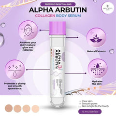 Precious Skin Alpha Arbutin 3 Plus Collagen Super Brightening Body Serum 45ml - Purple
