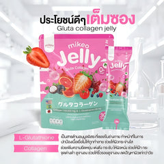 Mikeo Jelly Gluta Collagen – Strawberry Flavor (30 Sachets x 15g)
