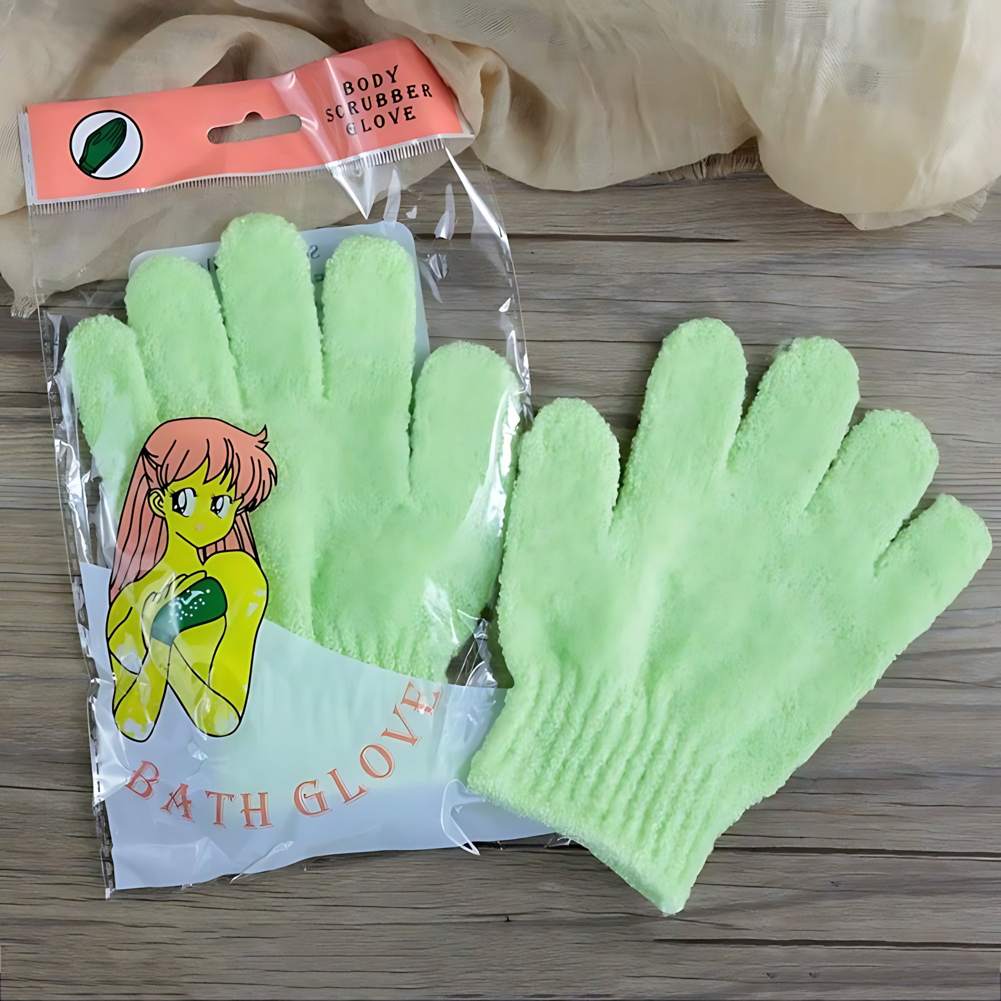 Lifa Finger Bath Towel Gloves – Body Massage & Dead Skin Remover 1 pc