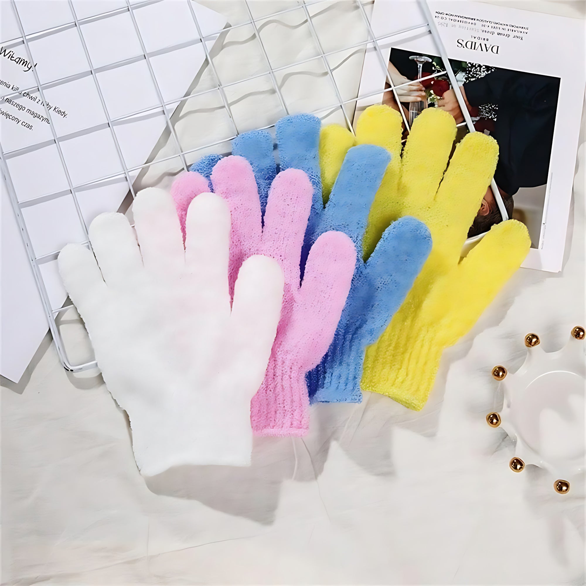 Lifa Finger Bath Towel Gloves – Body Massage & Dead Skin Remover 1 pc