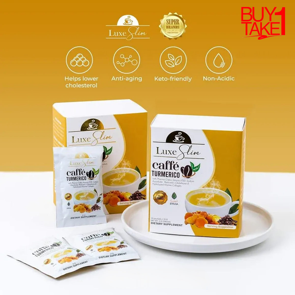 Luxe Slim Caffe Turmerico – 210g (Buy 1 Take 1 Offer!)