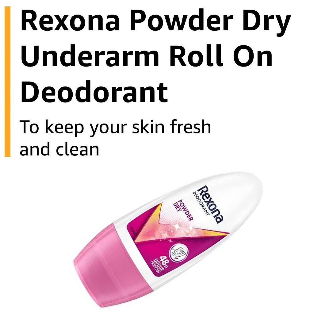 Rexona Powder Dry Roll-On Deodorant for Women – 50ml