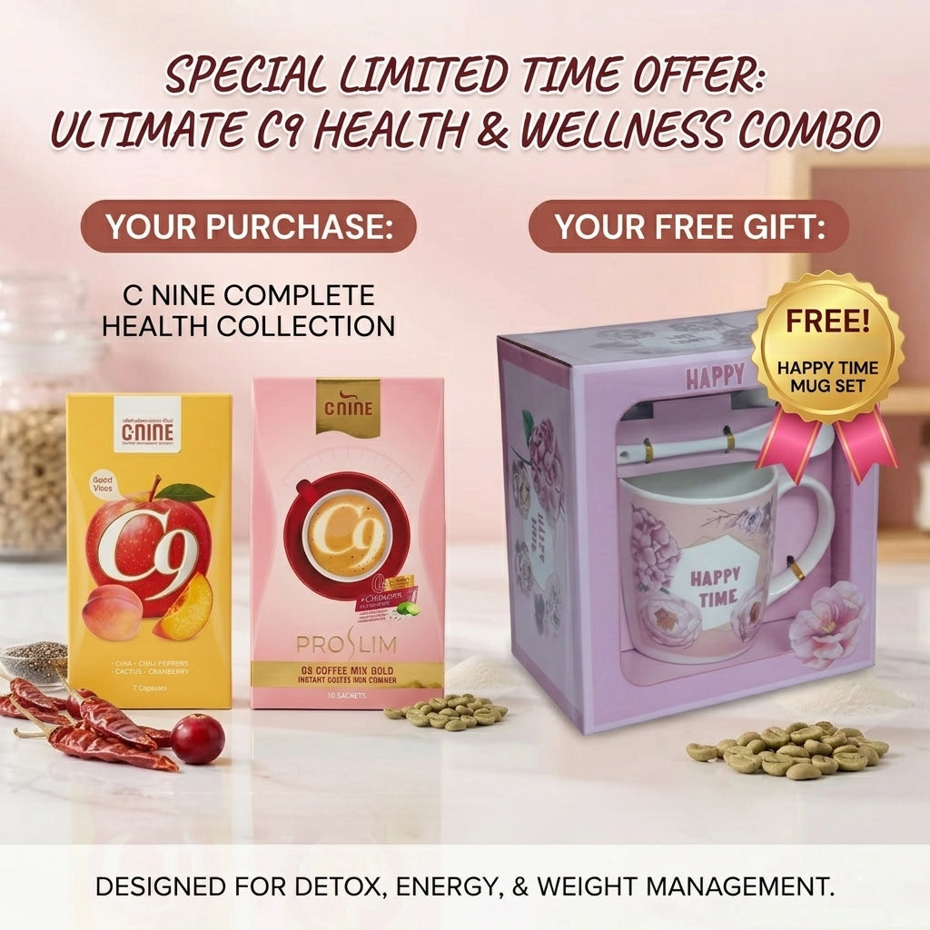 C-Nine Complete (C9 Capsule + C9 Coffee) Slimming Combo + FREE Coffee Mug Set