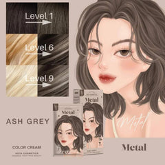 Kota Cosmetics Metal Hair Color Set - Ash Grey (100ml + 100ml)