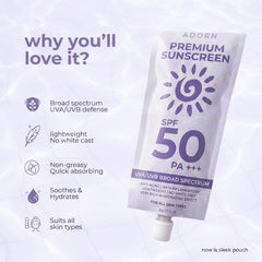 Adorn Premium Sunscreen SPF 50+++ - 50g
