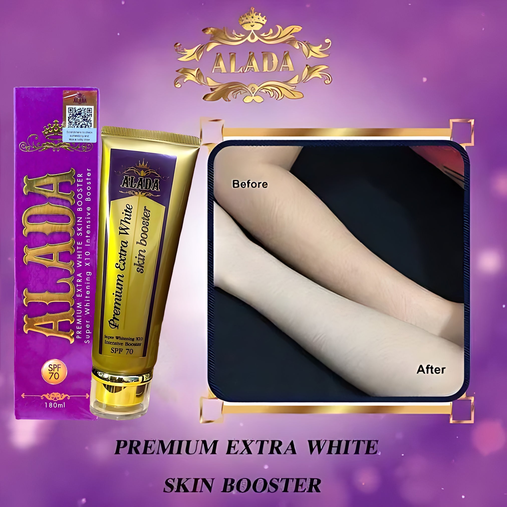 Alada Premium Extra White Skin Booster SPF 70 PA+++ – 180ml