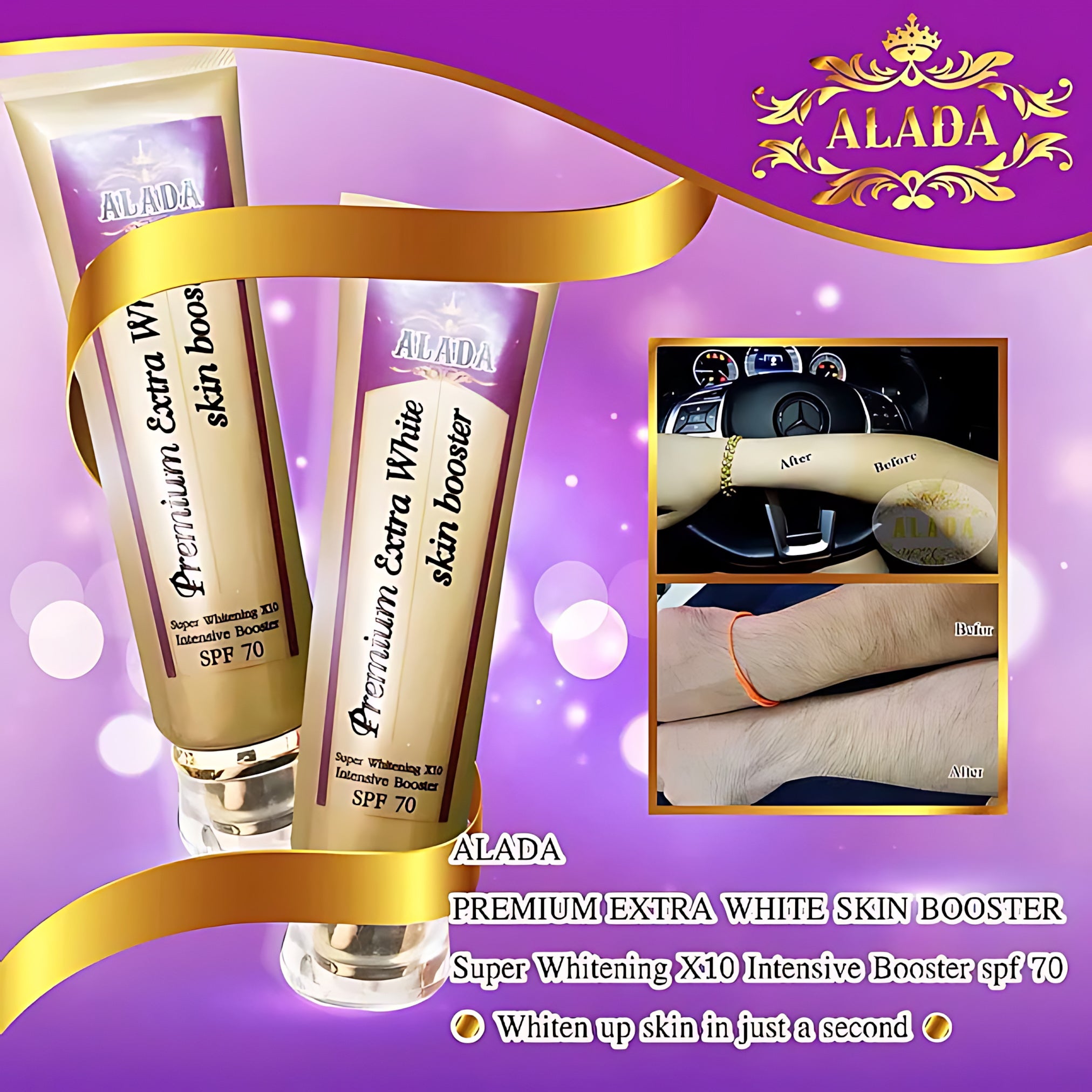 Alada Premium Extra White Skin Booster SPF 70 PA+++ – 180ml