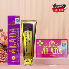 Alada Premium Extra White Skin Booster (180ml) + Alada Instant Whitening Soap(160g) Combo