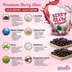 Glowming Berry Glow Acai Berry Juice Drink - 200g