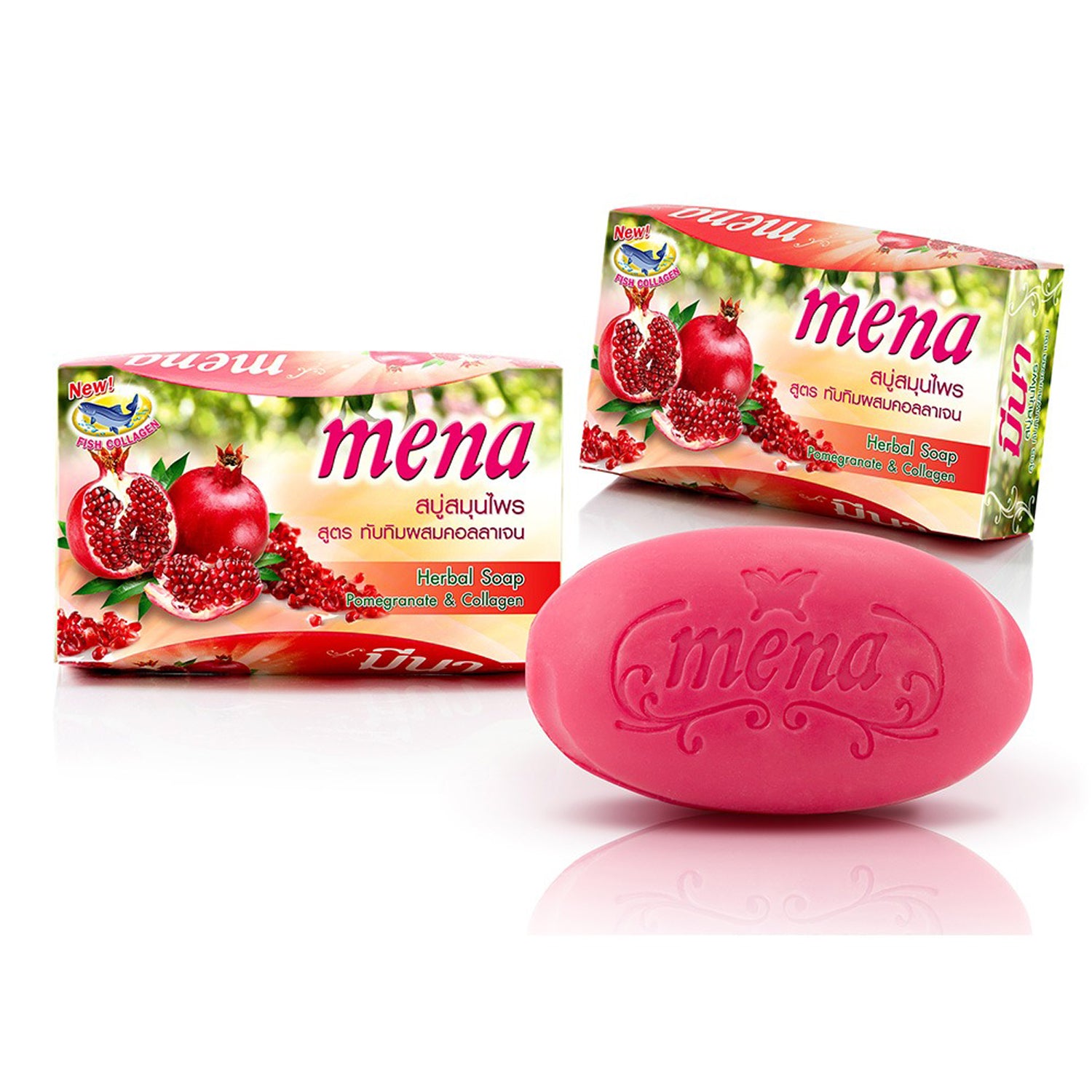Mena Herbal Soap Pomegranate & Collagen – 100g
