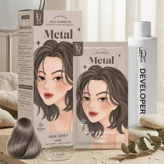 Kota Cosmetics Metal Hair Color Set - Ash Grey (100ml + 100ml)