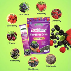 Fitgum Acai Berry Powdered Drink with Chia Seeds – 40g (10 Sachets x 4g)