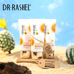 Dr. Rashel Vitamin C Brightening & Anti-Aging Sunscreen SPF 50 PA+++ – 50g (3pcs Combo)