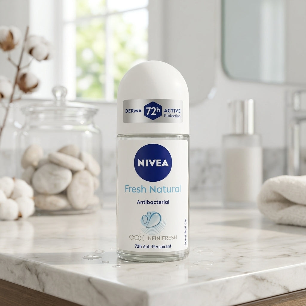 Nivea Fresh Natural Roll-On Deodorant  anti bacterial (50ml)