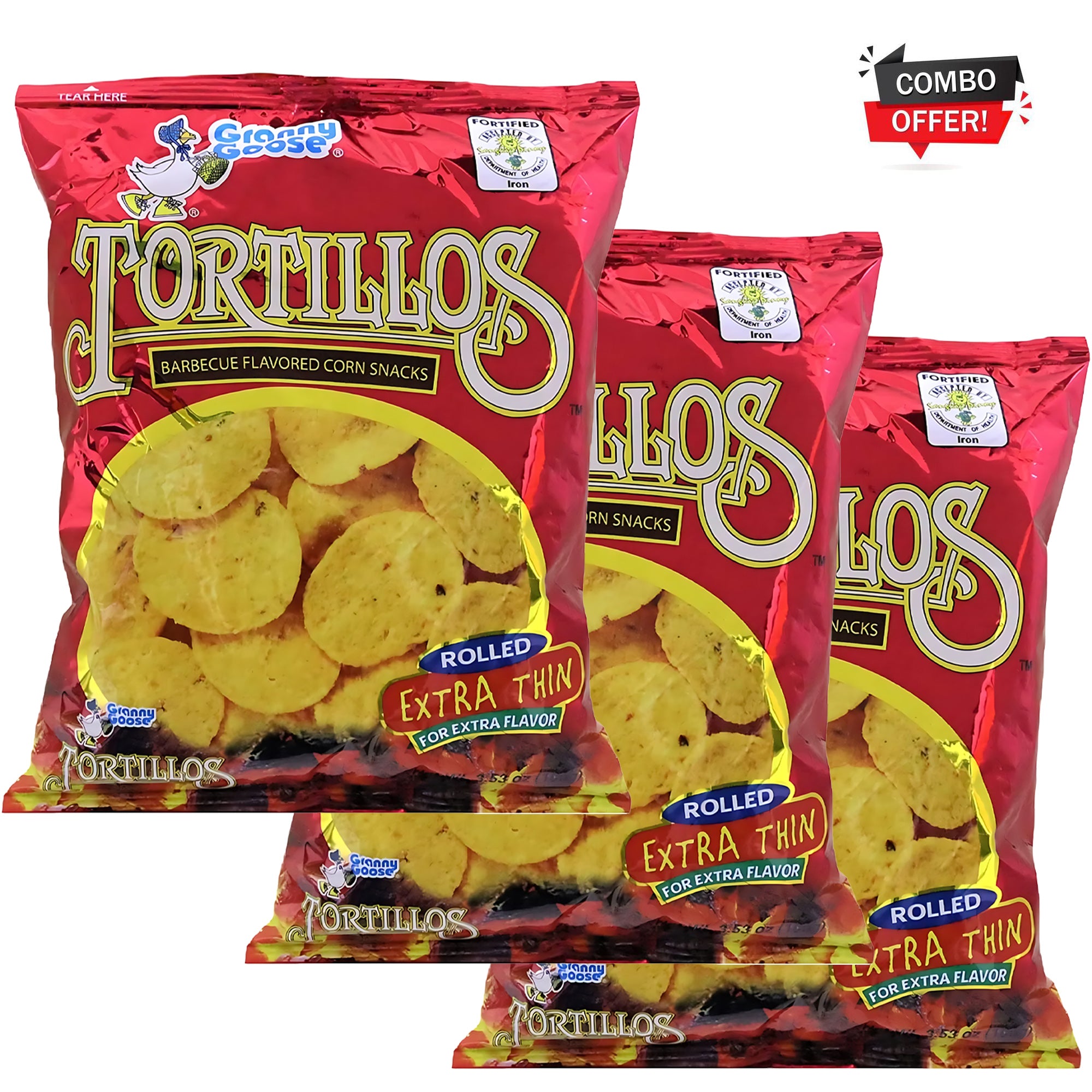 Granny Goose BBQ Tortillos Chips 100gm - Combo Offer