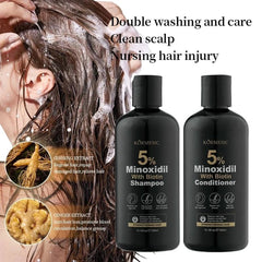 KORMESIC 5% Minoxidil with Biotin Hair Care Set (Shampoo & Conditioner) - 300ml Each