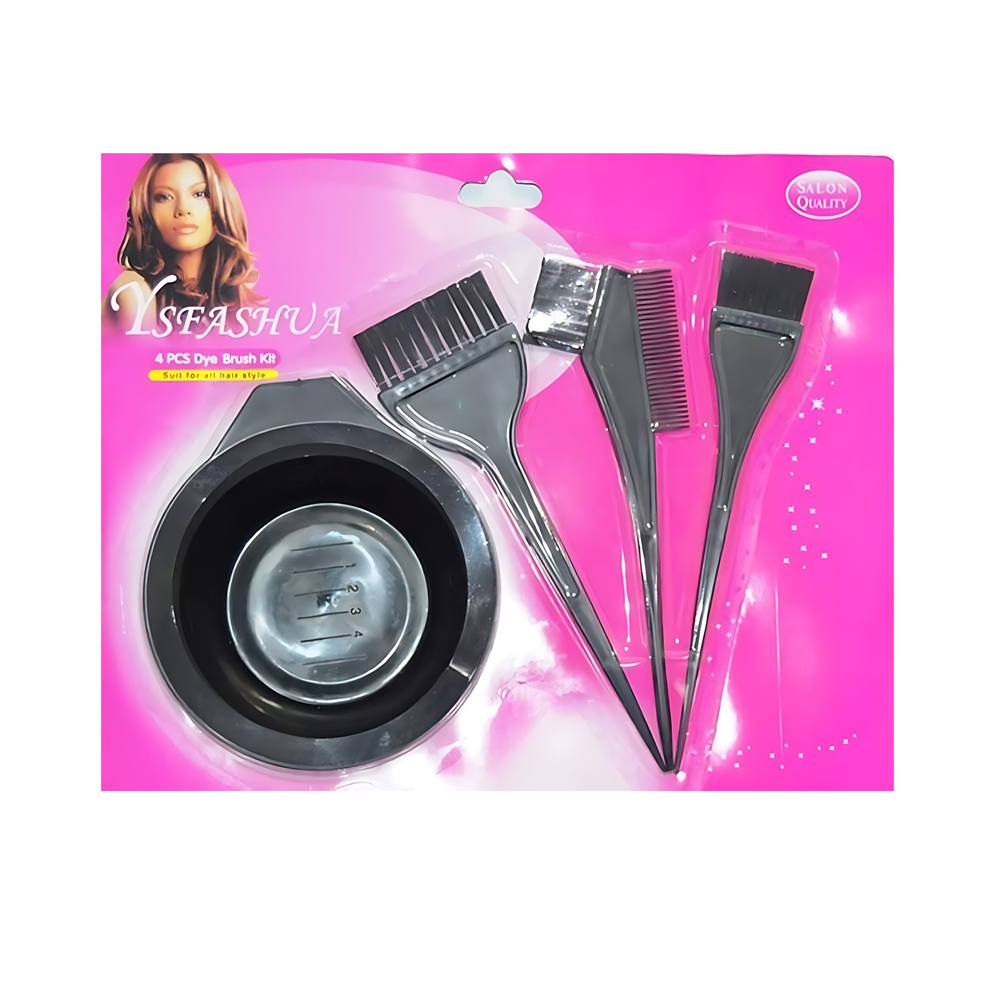 Ysfashua 4-Piece Hair Dye Brush Kit – Professional Hair Coloring Tools