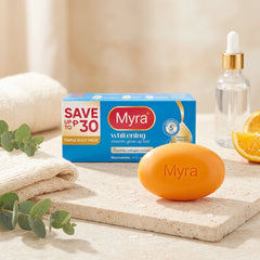 Myra Whitening Vitamin Glow Up Bar – 90g × 3 Bars