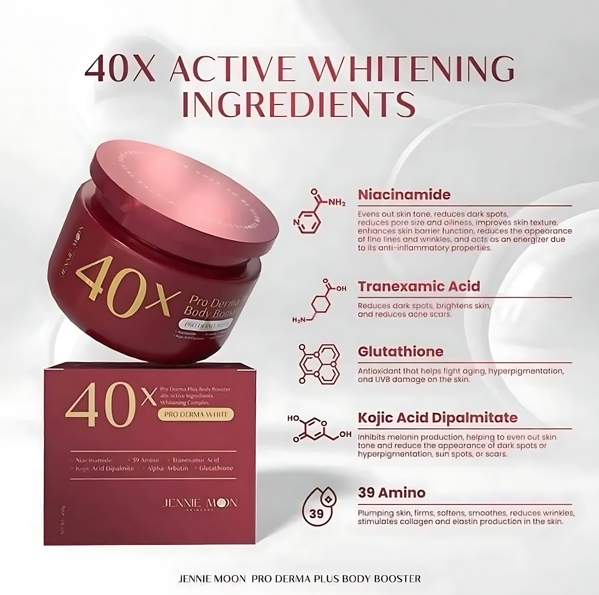 Jennie Moon 40x Pro Derma Plus Body Booster – 250g
