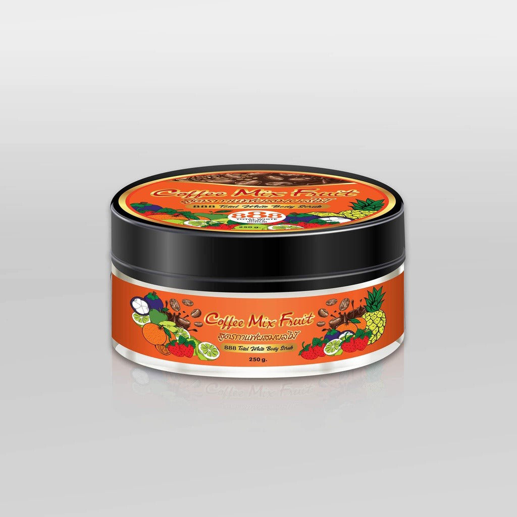 888 Total White Body Scrub – Coffee Mix Fruit (250g)